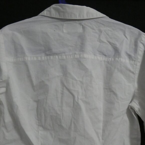 OLD NAVY | medium regular (8) | Solid White Button-Up Dress Shirt | NWT - Picture 12 of 16